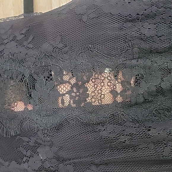 Free People Size 2 Black Verushka Halter Neck Sleeveless Lace Mini Short Dress - Picture 3 of 11